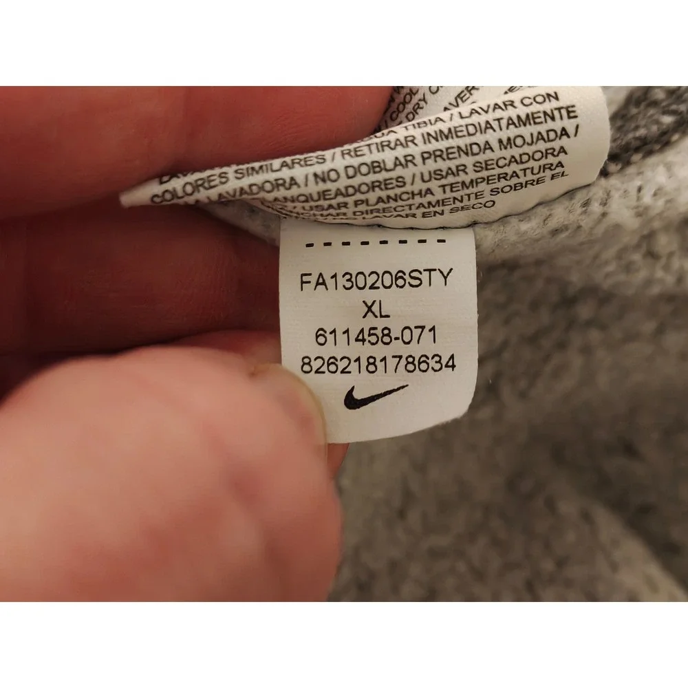 Nike Mens Fleece Sweatpants Charcoal Heather Straight Leg 611458-071 XL